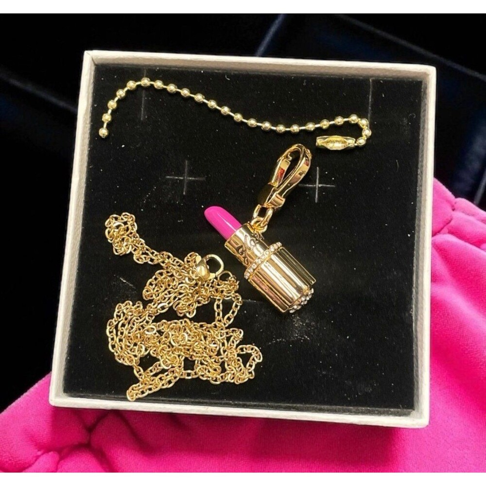 Juicy Couture Women's Lipstick Charm on Necklace